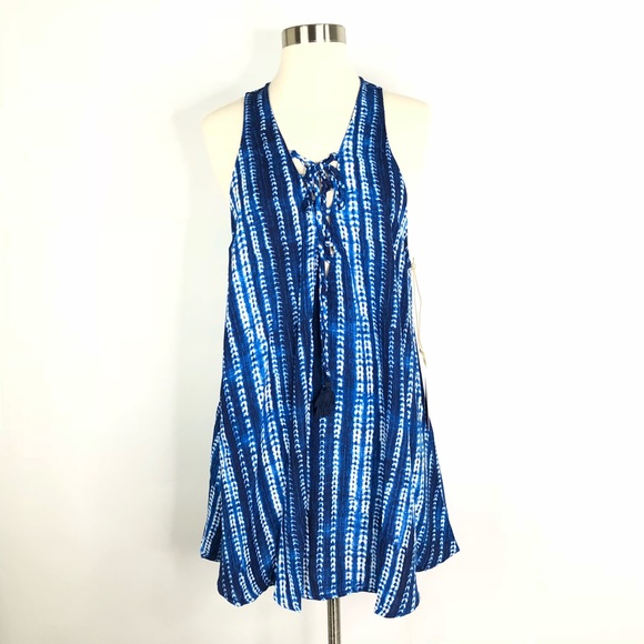 Show Me Your MuMu Rancho Mirage Lace-up Dress Sz M - Picture 2 of 7